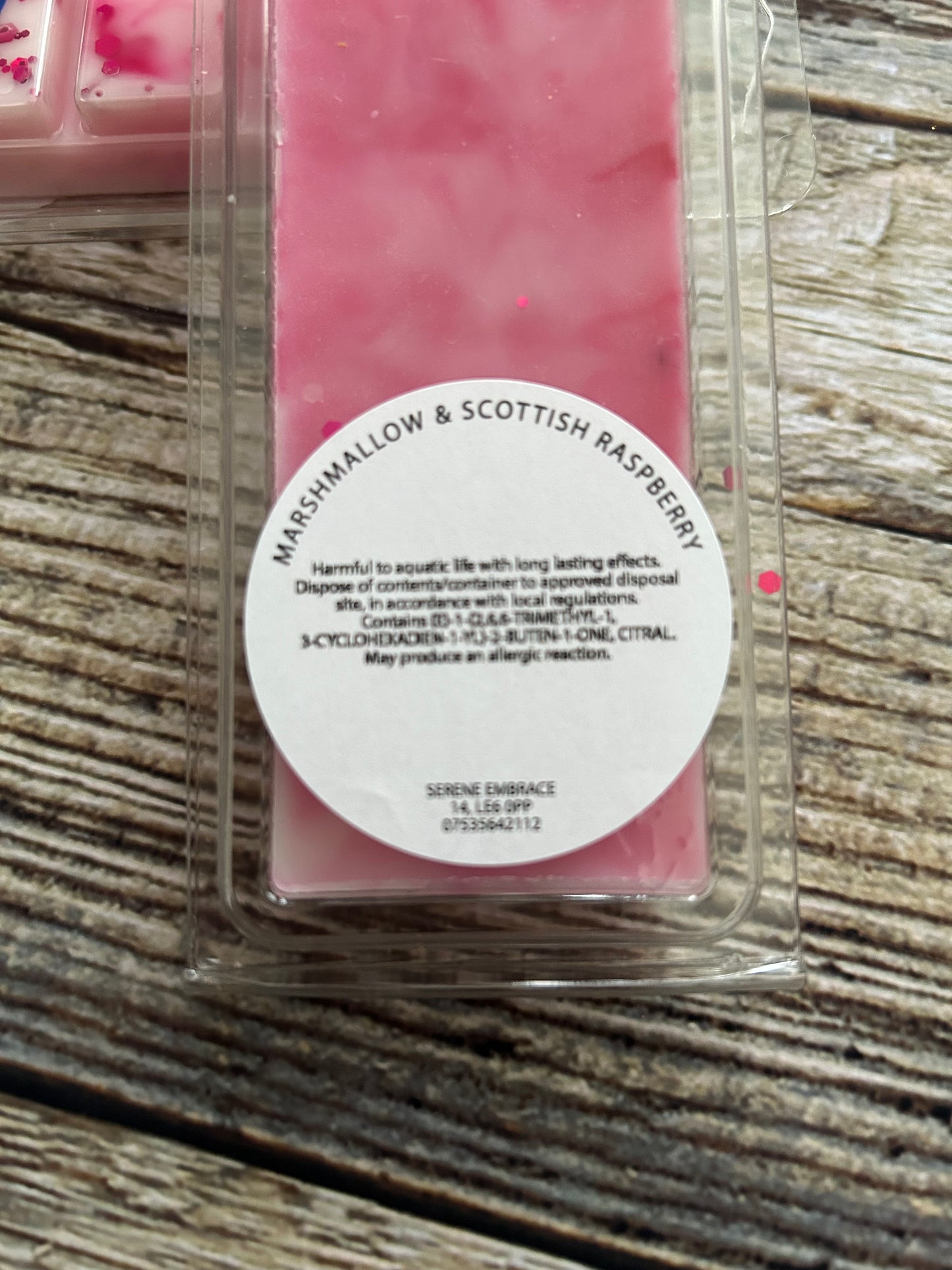 Marshmallow & Scottish Raspberry Wax Melt Snap Bar