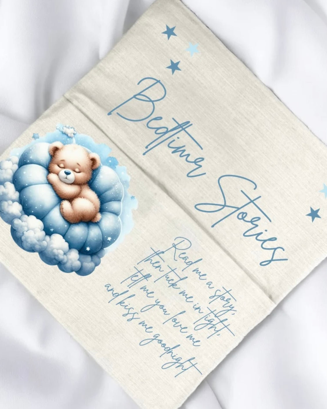 Bedtime Stories Linen Pocket Cushion