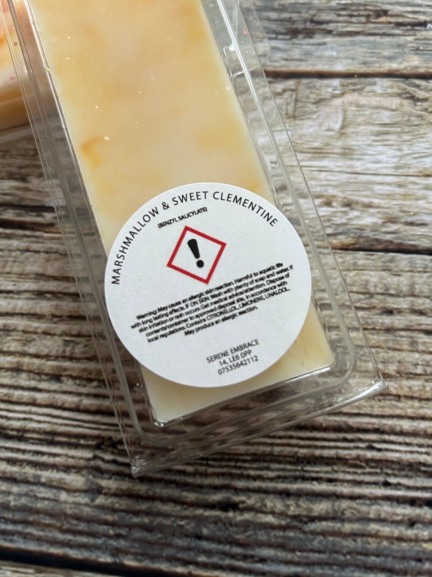 Marshmallow & Sweet Clementine Wax Melt Snap Bar