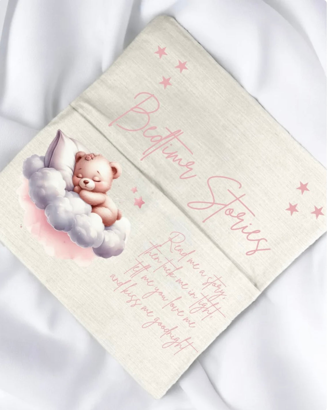 Bedtime Stories Linen Pocket Cushion