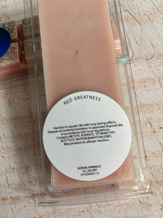 Red Greatness Wax Melt Snap Bar