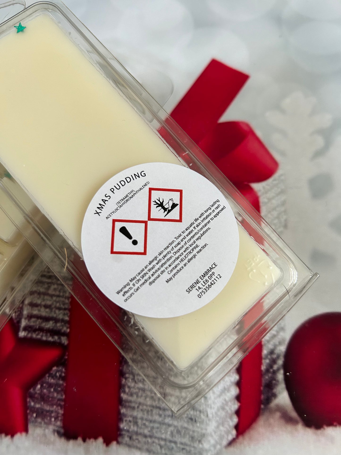 Xmas Pudding Wax Melt Snap Bar
