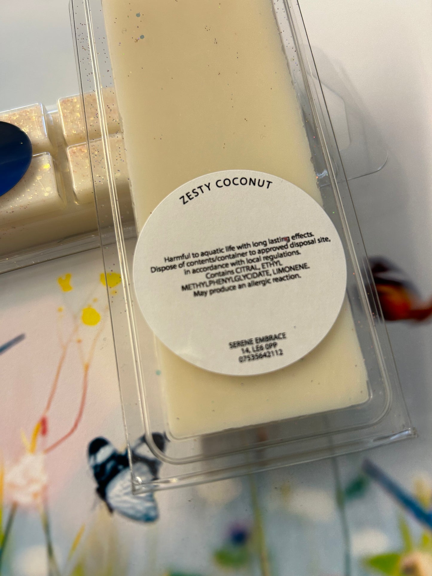 Zesty Coconut Wax Melt Snap Bar