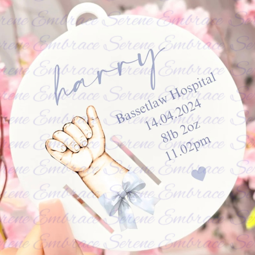 Baby Hospital Band Holder Keepsake