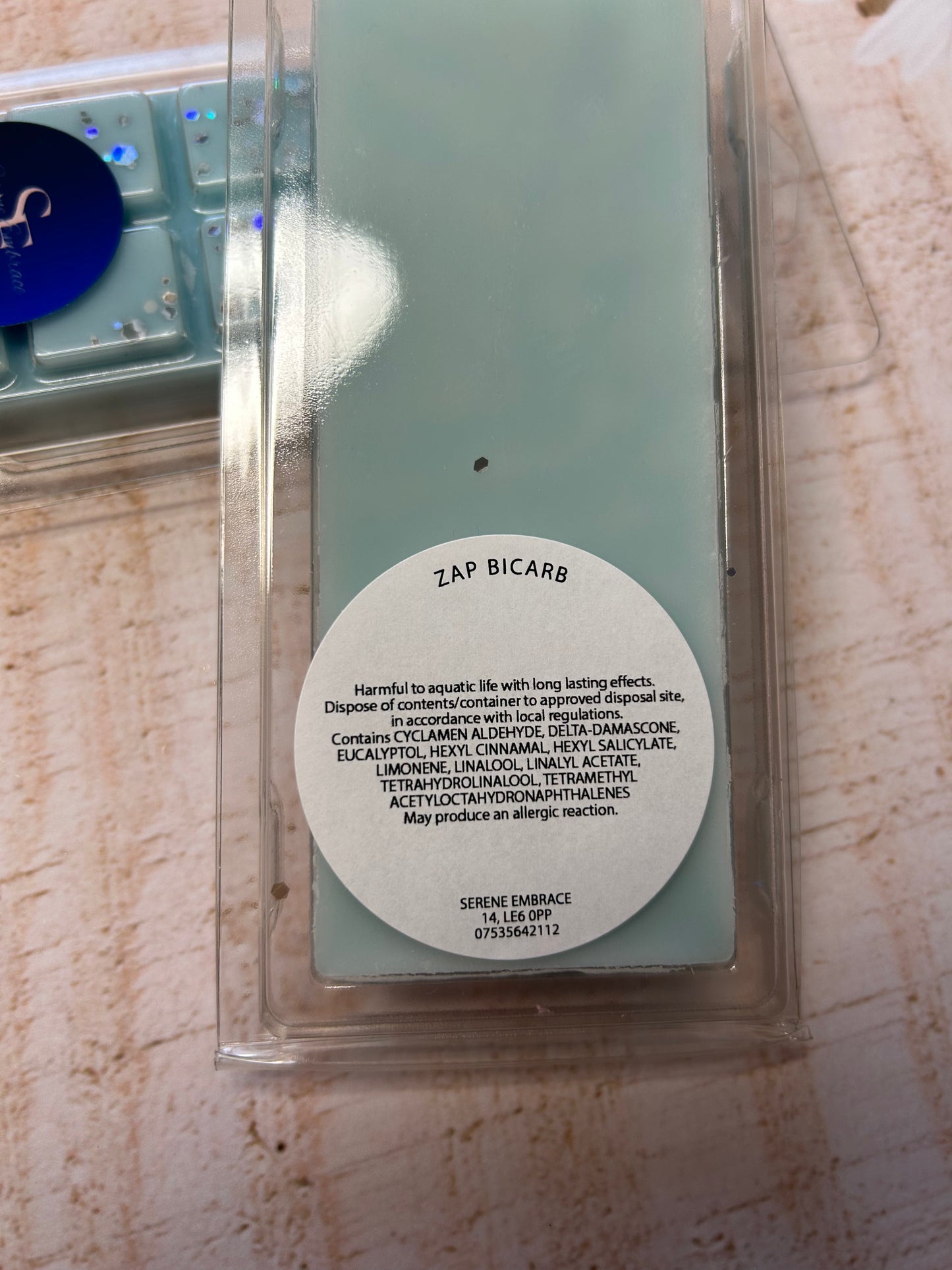 Zap Bicarb Wax Melt Snap Bar