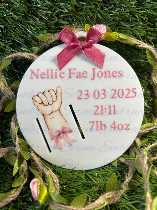 Baby Hospital Band Holder Keepsake