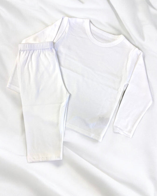 Baby White Pyjamas - Optional Birthday Designs
