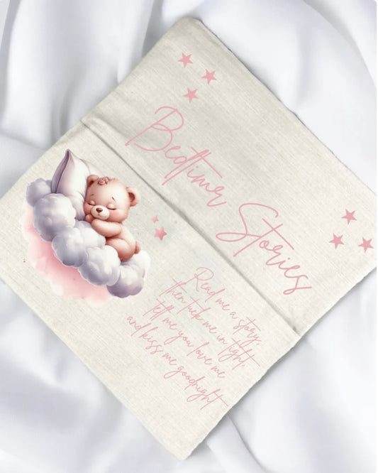 Bedtime Stories Linen Pocket Cushion