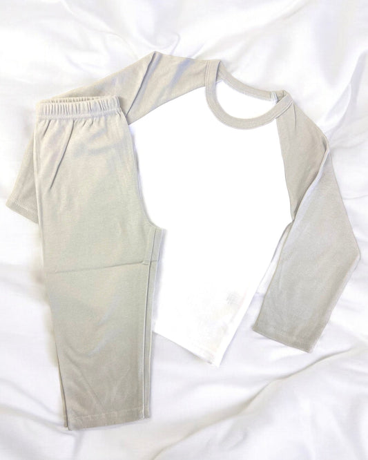 Grey & White Pyjamas - Optional Birthday Designs