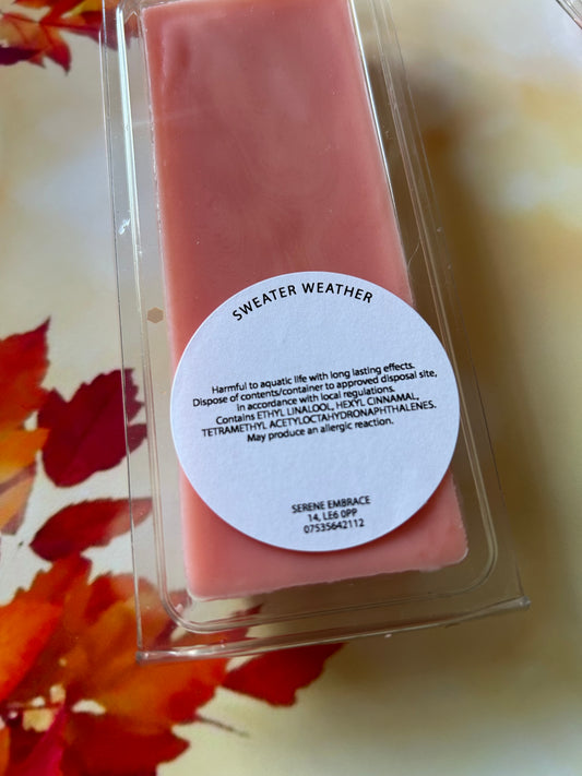 Autumn Sweater Weather Wax Melt Snap Bar