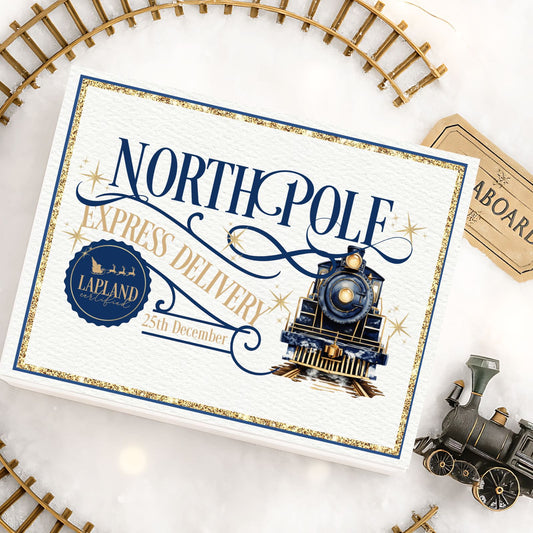 Christmas Magnetic Box - Express Train - Navy Blue or Pink