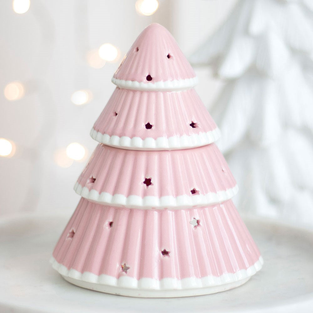 Christmas Tree Oil Burner - Pink