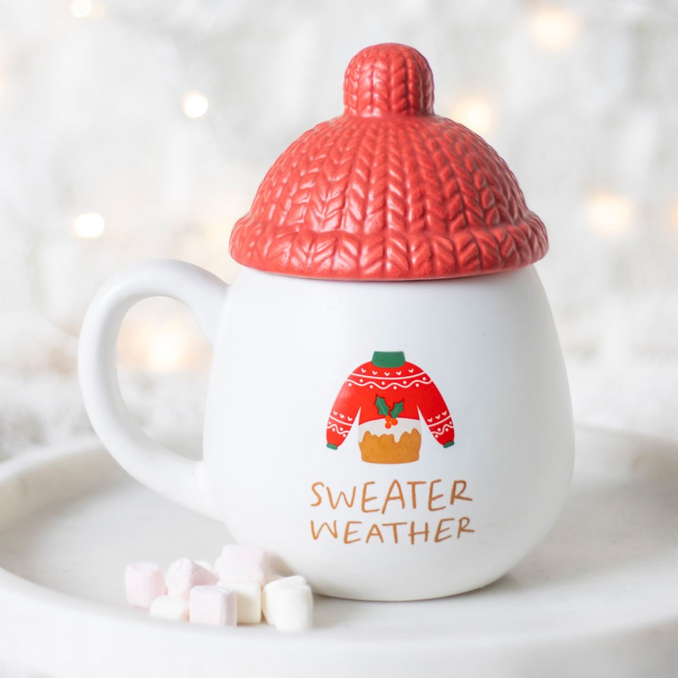 Sugarplum Fun Sweater Weather Lidded Mug