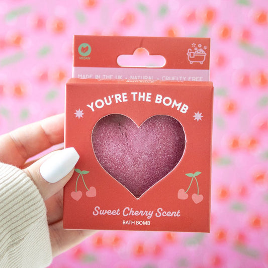 You’re The Bomb Cherry Heart Bath Bomb